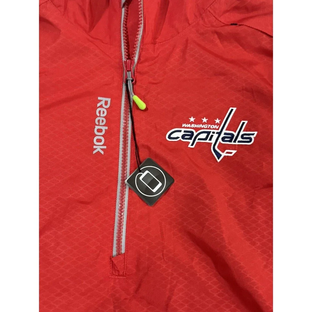 New Reebok Center Ice Kinetic Fit NHL Washington Capitals Jacket Red Mens Size M - Picture 5 of 15